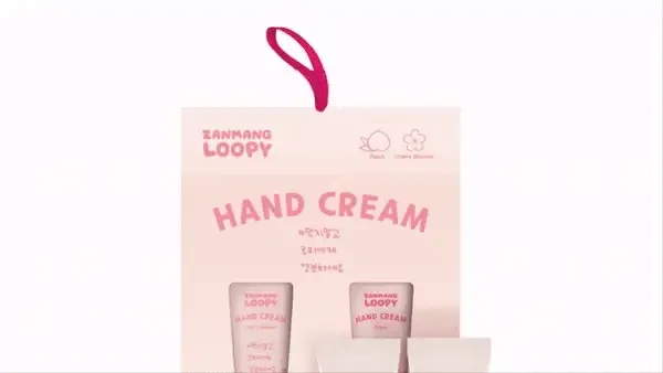 10 SET Zanmang Loopy Character Hand Creams Cute Small Gifts 30ml 2 pieces Peach Cherry Blossom Scent