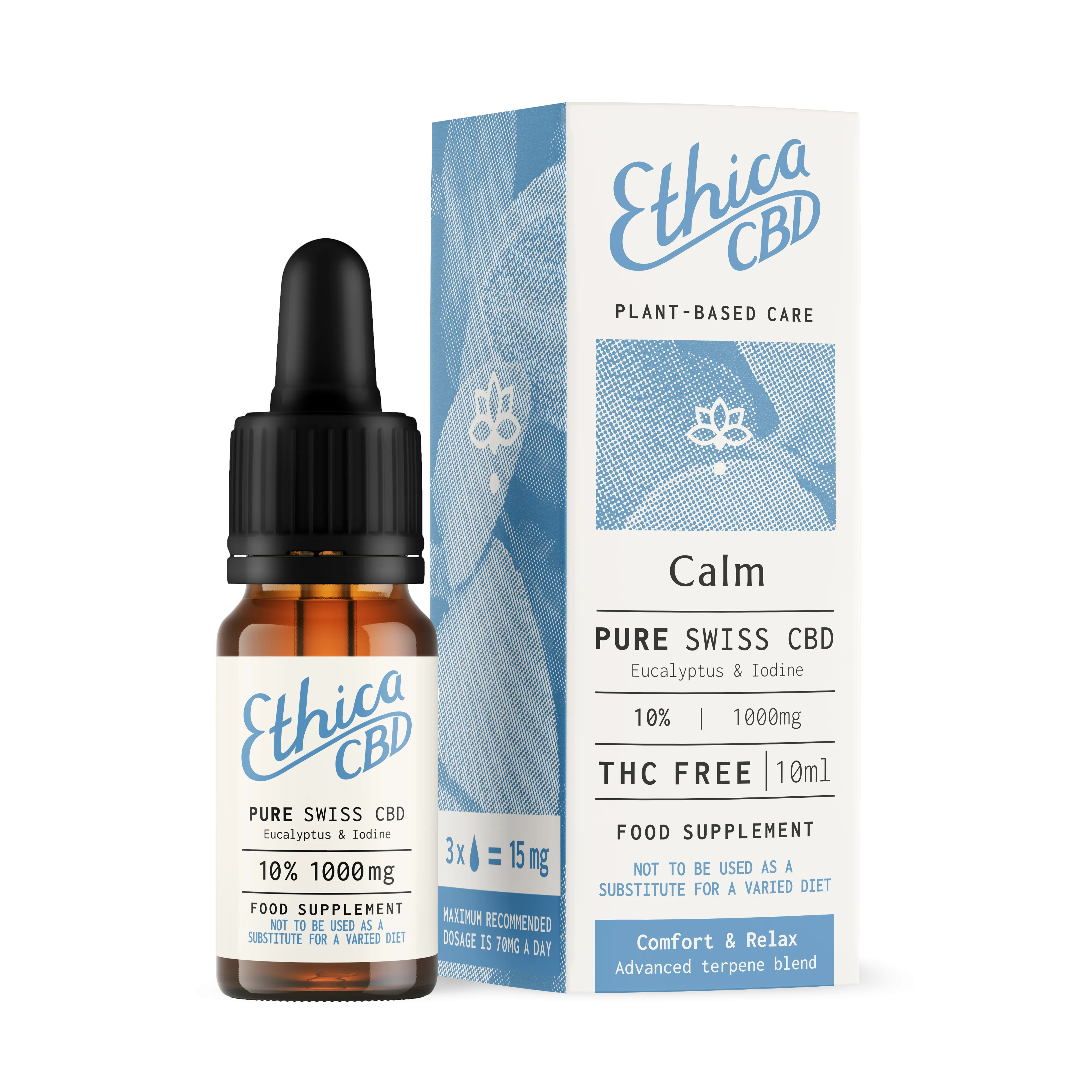 1000mg Pure Swiss CBD Oil - Calm | Comfort & Relax | 10ml