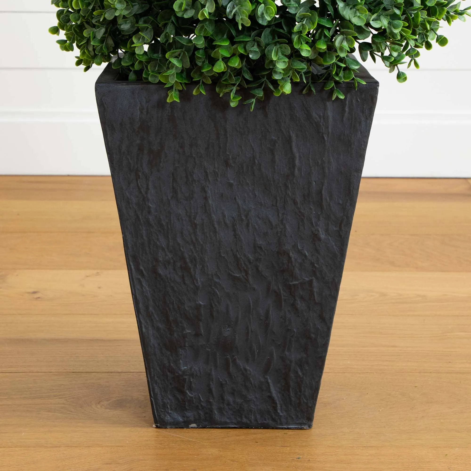 57” Eucalyptus Topiary Artificial Tree in Slate Planter (Indoor/Outdoor)