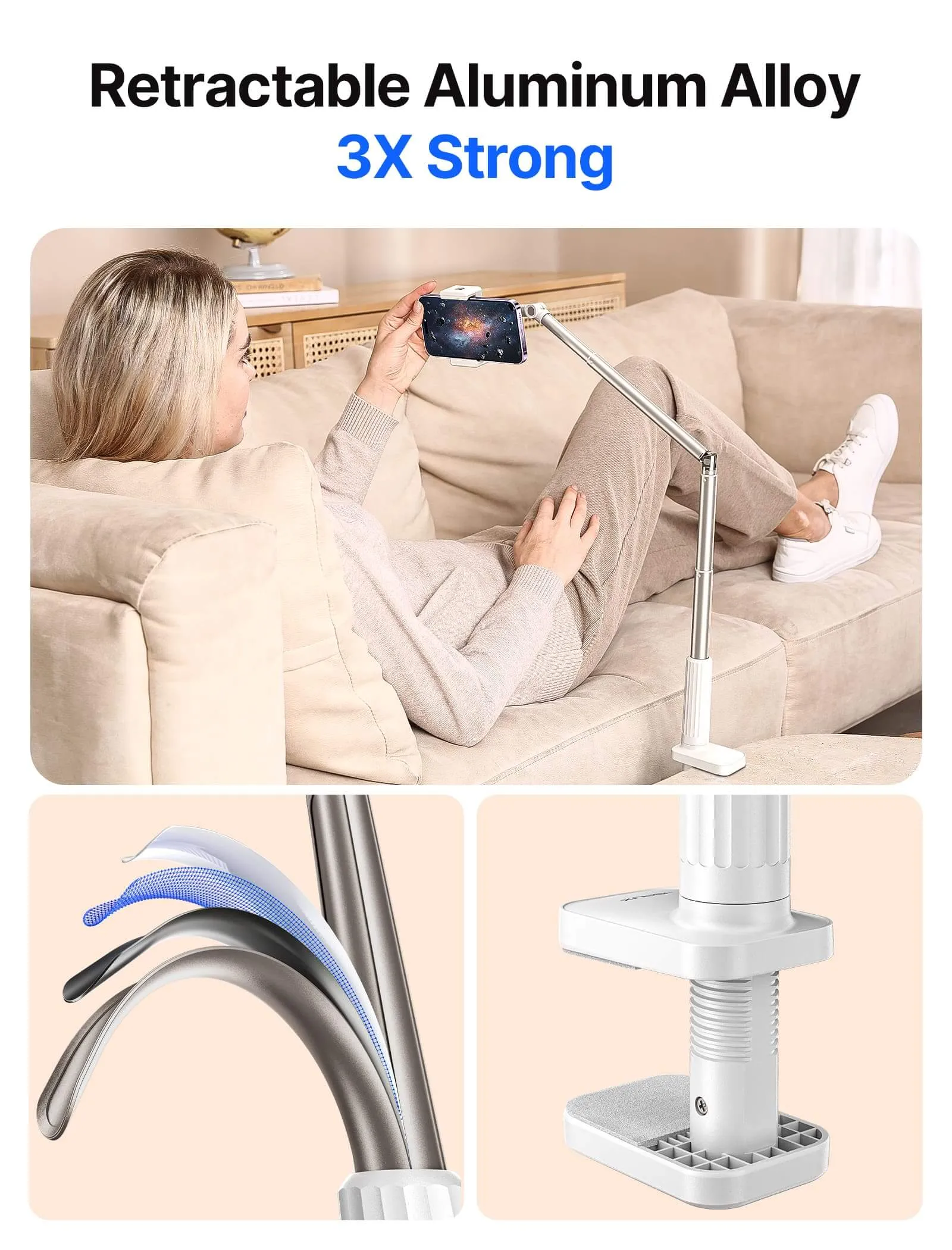 Adjustable Long Arm Universal Stand