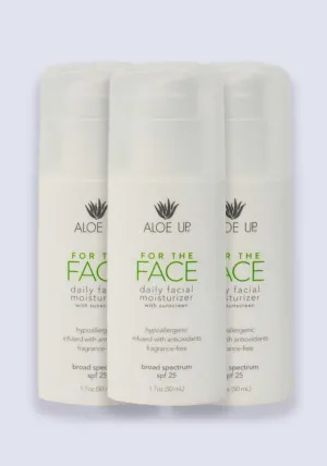 Aloe Up For The Face SPF 25 50ml Pump Bottle - 3 Pack Saver