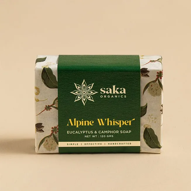 Alpine Whisper | Handmade Eucalyptus & Camphor Soap with Moisturizing Formula (120gm)