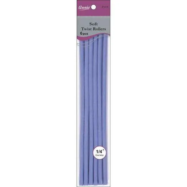 Annie Soft Twist Rollers 10in 6ct Lavender (1213)