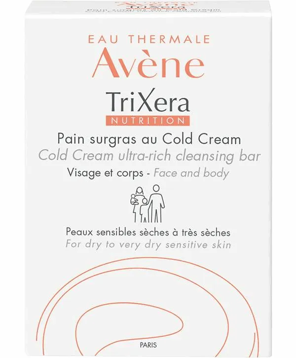 Avene Trixera Nutrition Cold Cream Ultra-Rich Cleansing Bar