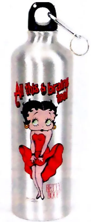 Betty Boop All this and Brains Water Bottle