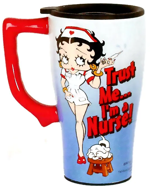 Betty Boop Travel Mug, Trust Me I'm a Nurse