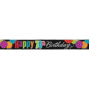 Birthday Cheer - Happy 70th Birthday Banner