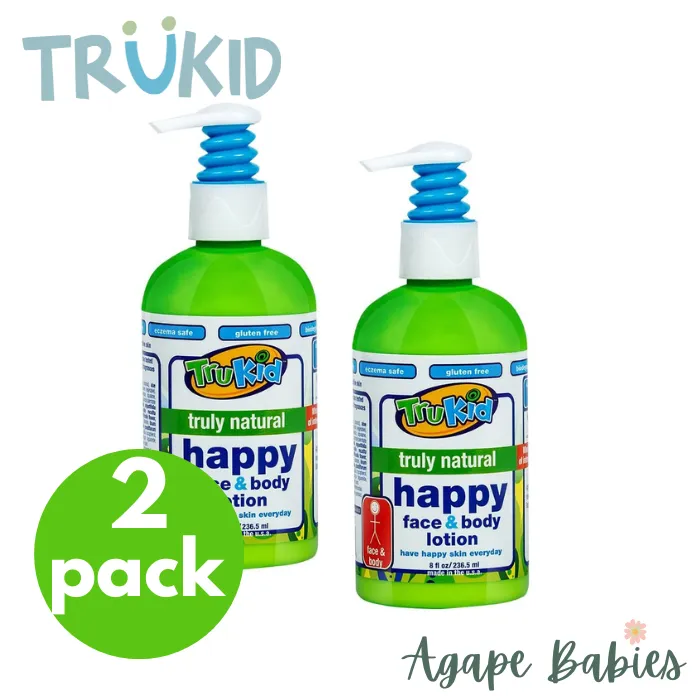 [Bundle Of 2] TruKid Happy Face & Body Lotion, 236.5 ml