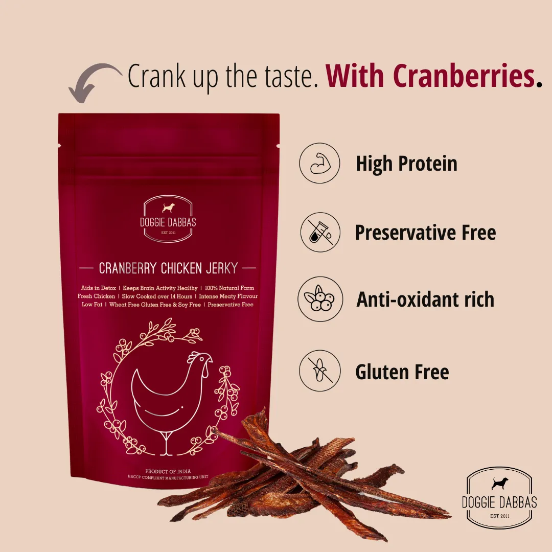 Cranberry Chicken Jerky Pack of 12