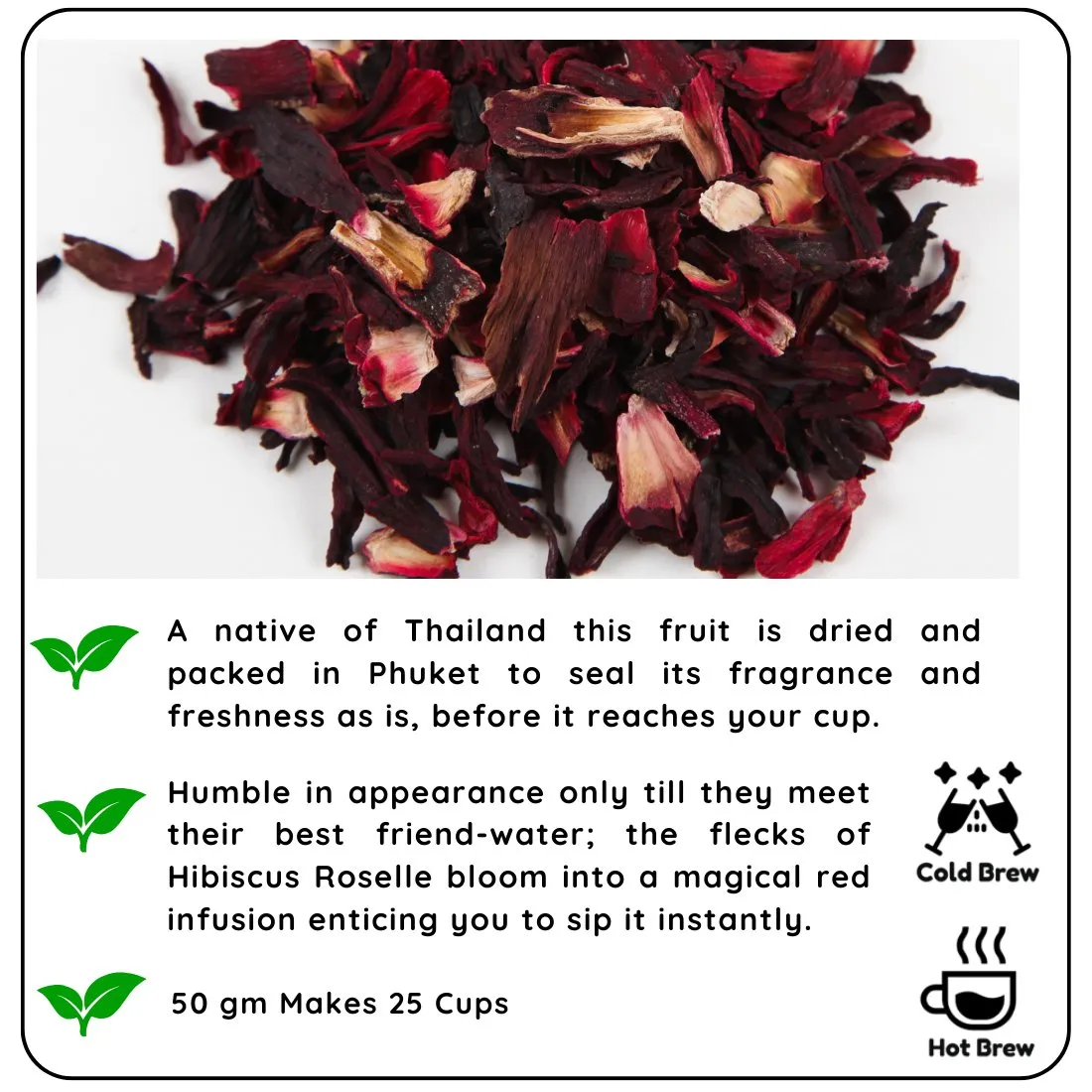 Detox Thai Hibiscus Roselle Tisane- Refreshing Drink with Vitamin C