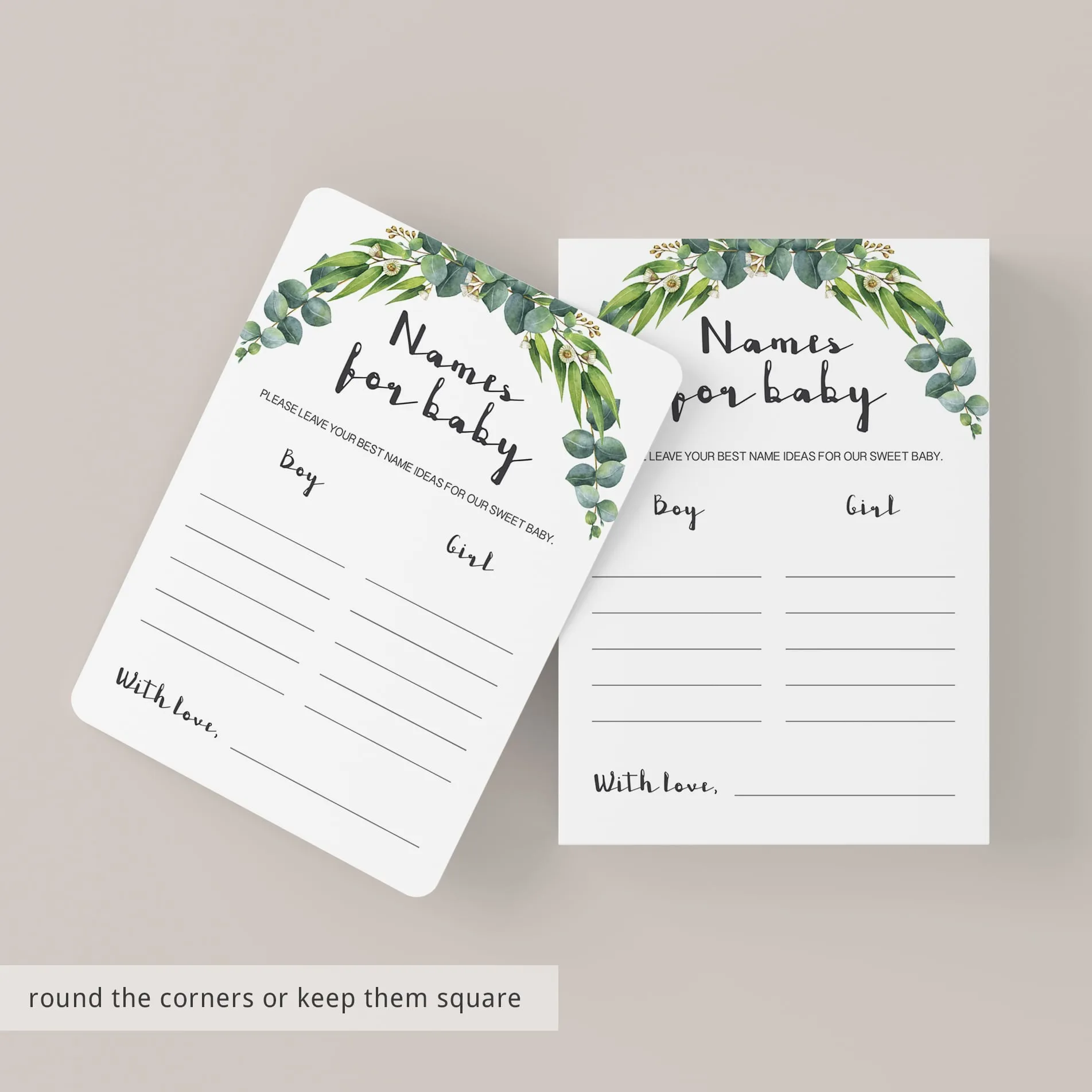 Gender Neutral Names for Baby Game Printable