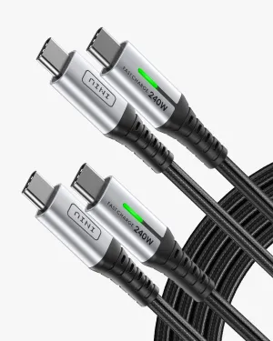 INIU D7CC USB C to C Cable 240W (6.6ft, 2-Pack)