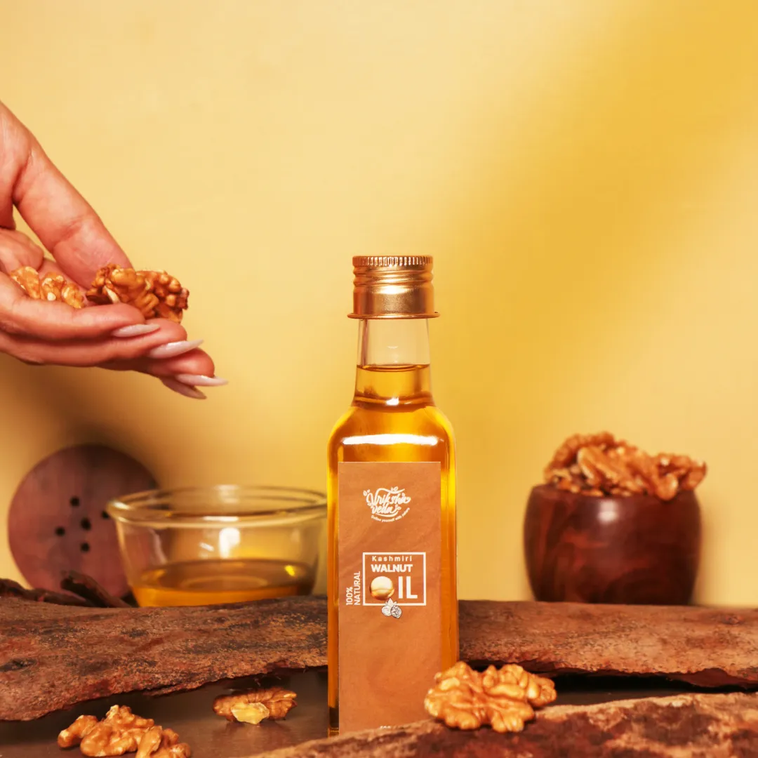 Kashmiri Walnut Oil I 100ml I Wood Pressed, Unrefined Kashmiri Akhrot ka Tel