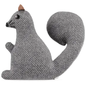 Knitted Grey Squirrel With Lavender