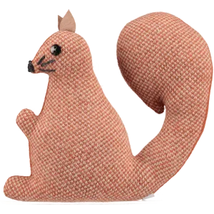 Knitted Red Squirrel With Lavender