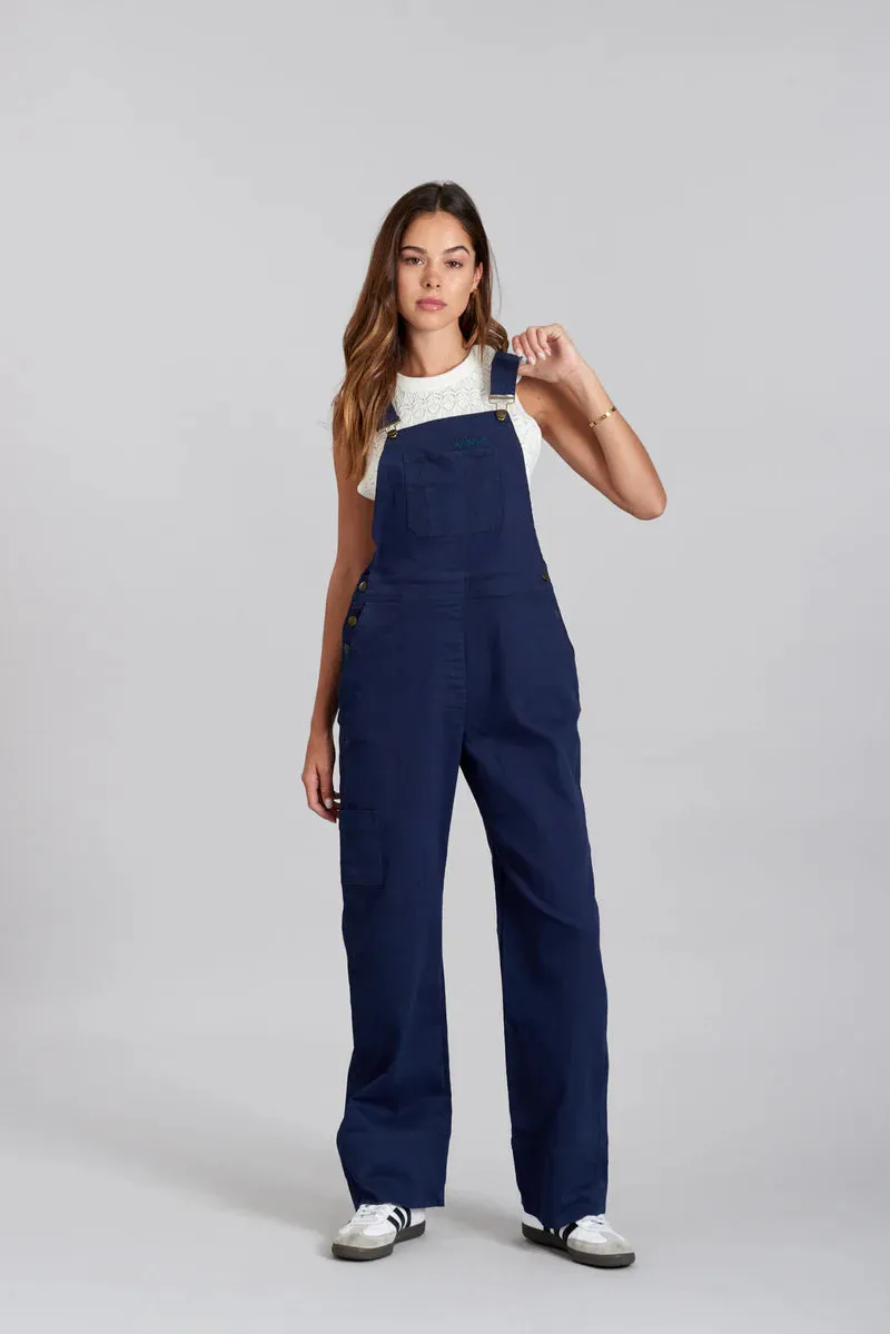 Leni Cotton Dungarees Navy Blue