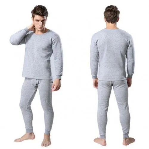 Men's 2-Piece Cotton Thermal Set with Shirt & Pants