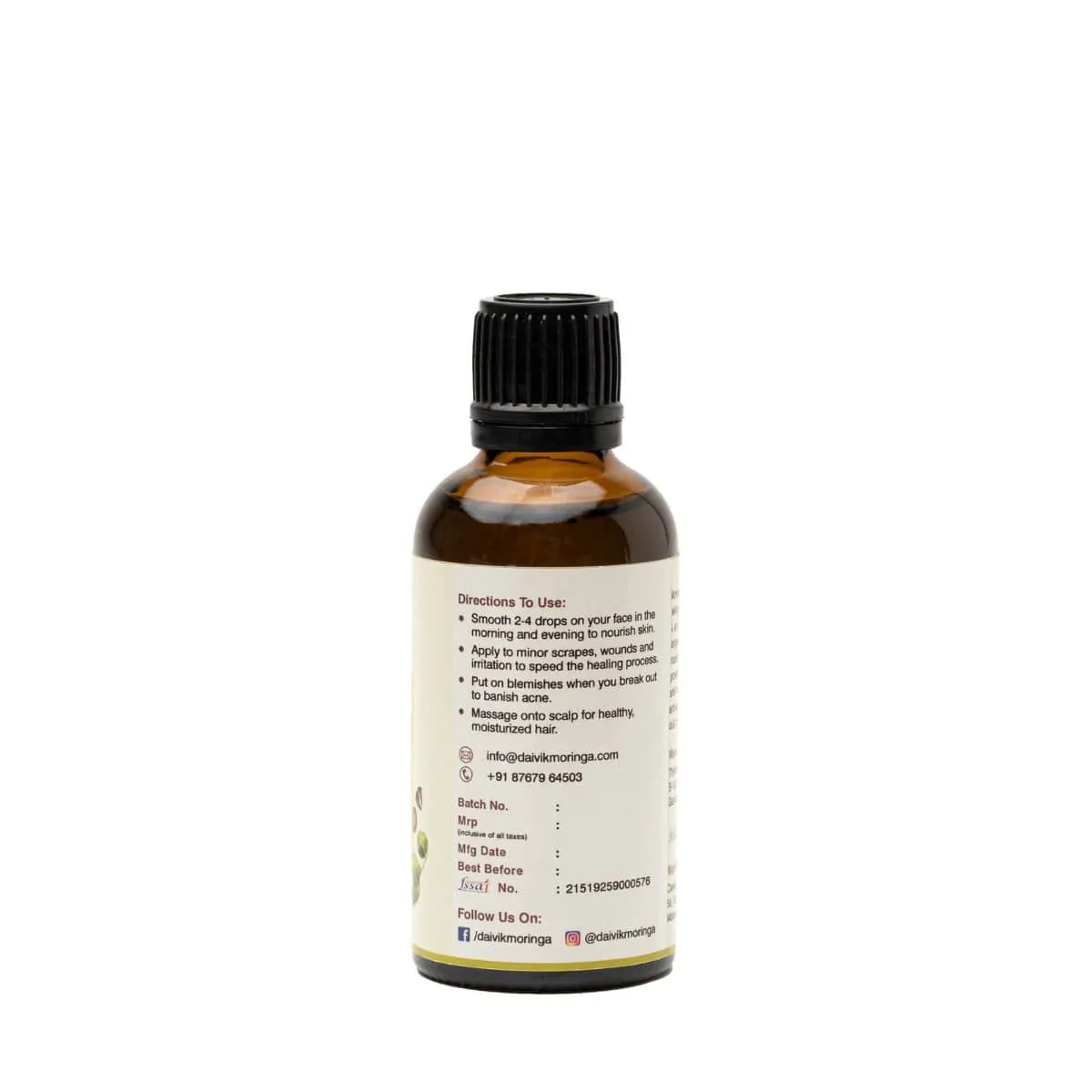 Moringa Seeds Cold Pressed Oil - 50 ml