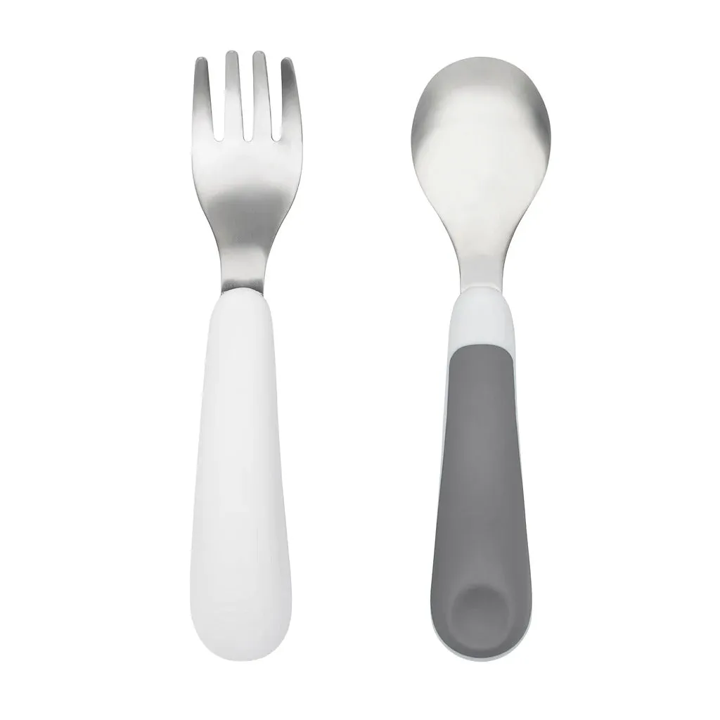 OXO TOT Fork & Spoon Set - Grey