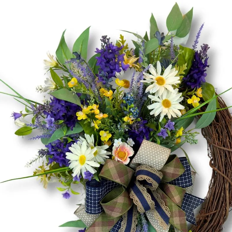 Rustic Wildflower Spring Wreath