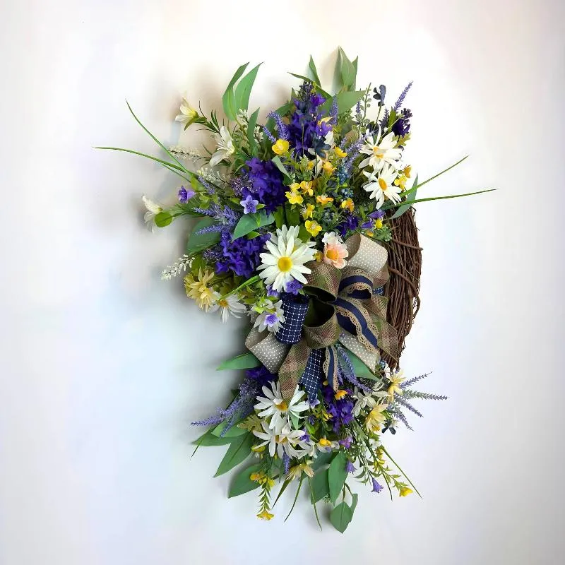 Rustic Wildflower Spring Wreath