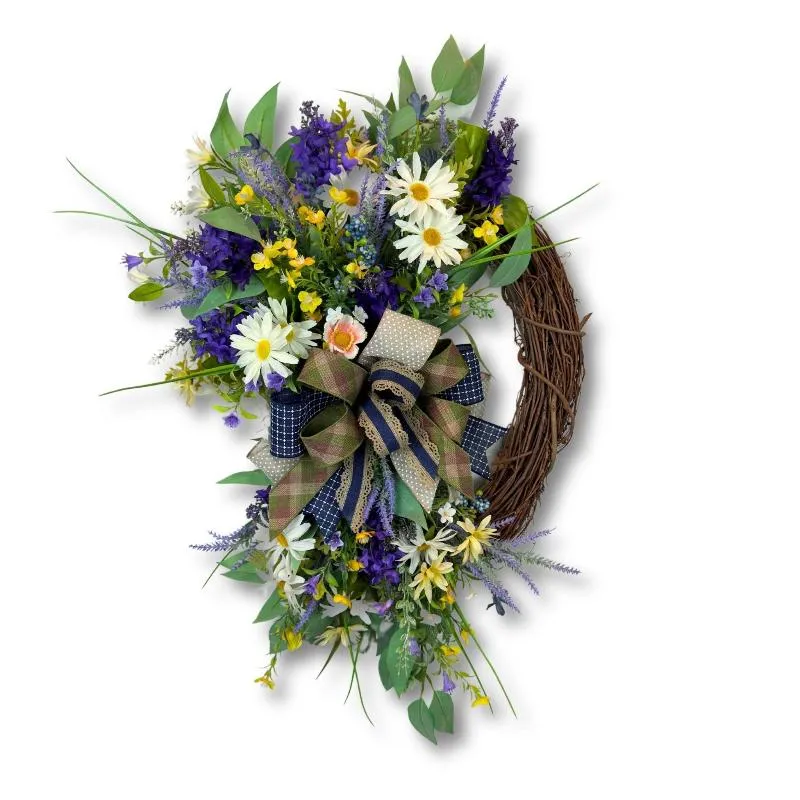 Rustic Wildflower Spring Wreath