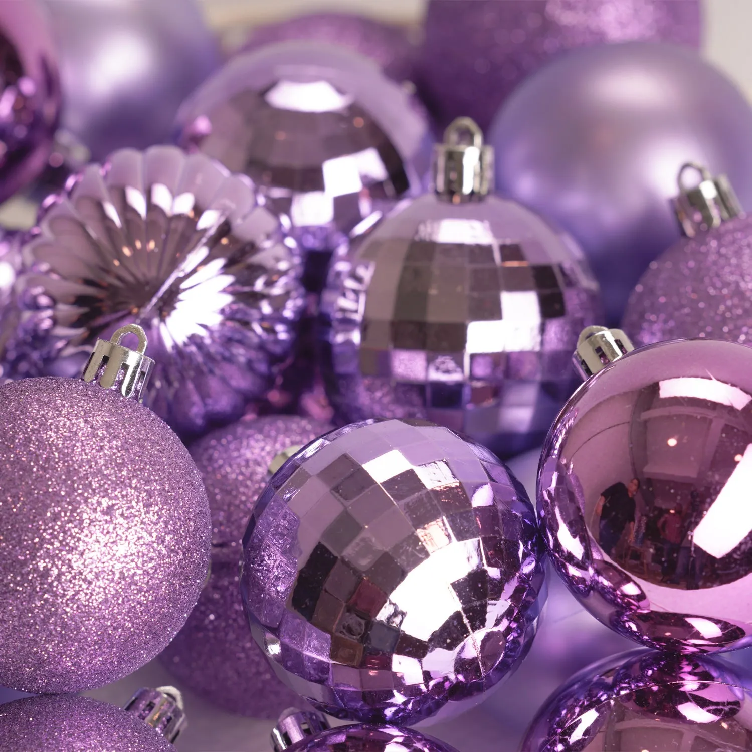 Set of 34 Premium Baubles - 6cm (Lavender)