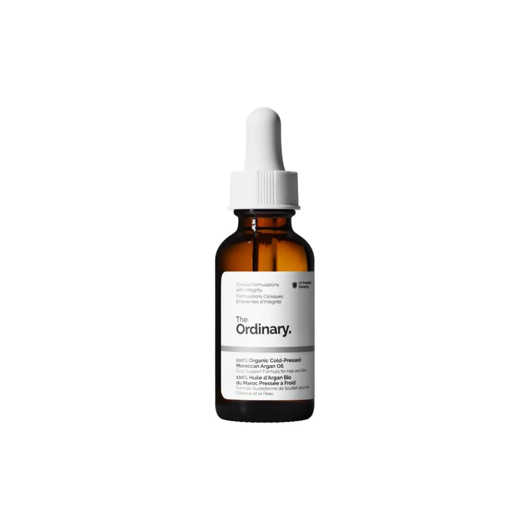 The Ordinary 100% Organic Cold-Pressed Moroccan Argan Oil (30ml) - Pure & Imported for Hair & Skin Care