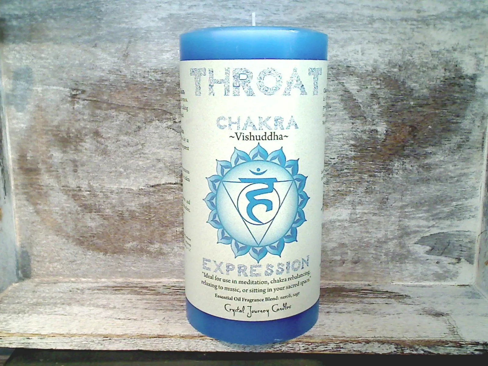 Throat Chakra Large Candle