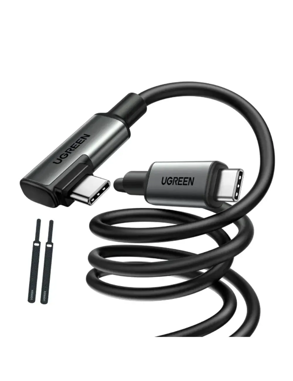 Ugreen 5m 60W Right Angle USB 3.0 Type C to Type C VR link Headset Cable Compatible with Oculus Quest 2/ Pico 4 and PC/Steam VR & Gaming  with High-Speed Transfer and Fast Charging (90629)